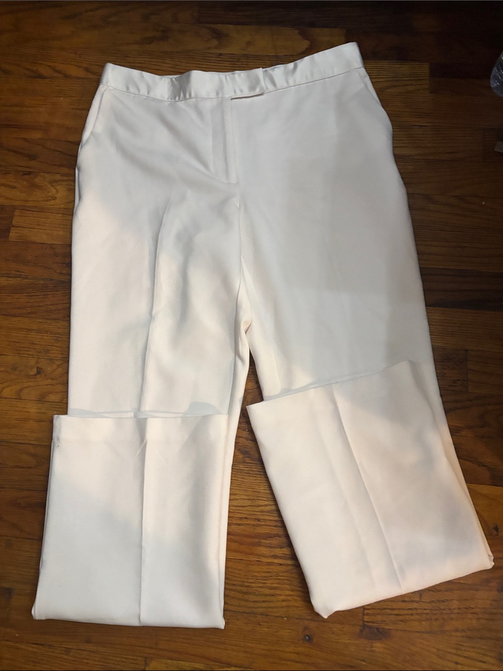 Rachel Zoe Ivory Wide-Leg Crop Trousers